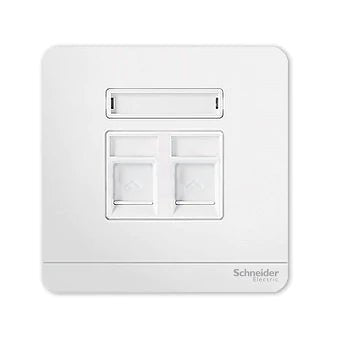 AvatarOn奐尚 兩位RJ11電話及RJ45 5e / 6類數據插座, Keystone面板備防塵活門|打造你的智能家居 - LINKO Shop