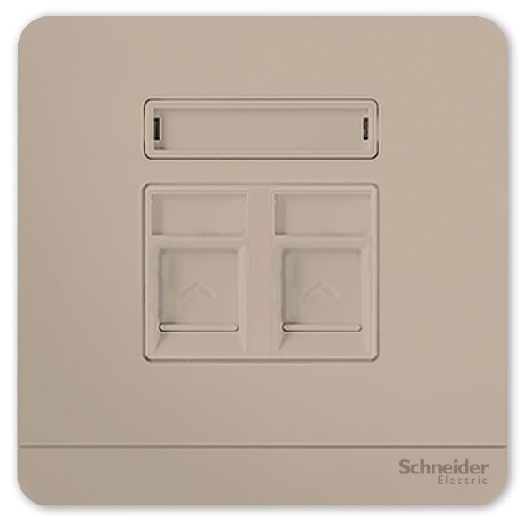 AvatarOn奐尚 兩位RJ11電話及RJ45 5e / 6類數據插座, Keystone面板備防塵活門|打造你的智能家居 - LINKO Shop