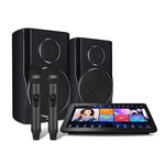 InAndon 家用卡拉OK套裝 | HIFI級音質、安裝簡單 (需查詢) - LINKO Shop點歌機+2支咪+2個喇叭(黑色)