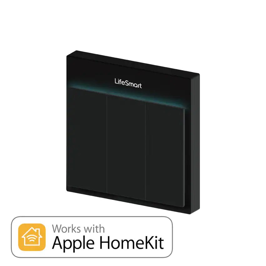 LifeSmart 流光開關 Blend Smart Switch( 1/2/3位智能燈掣 (黑/金)) | 簡單幫你家中轉換燈光效果 - LINKO Shop