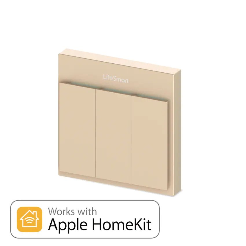 LifeSmart 流光開關 Blend Smart Switch( 1/2/3位智能燈掣 (黑/金)) | 簡單幫你家中轉換燈光效果 - LINKO Shop