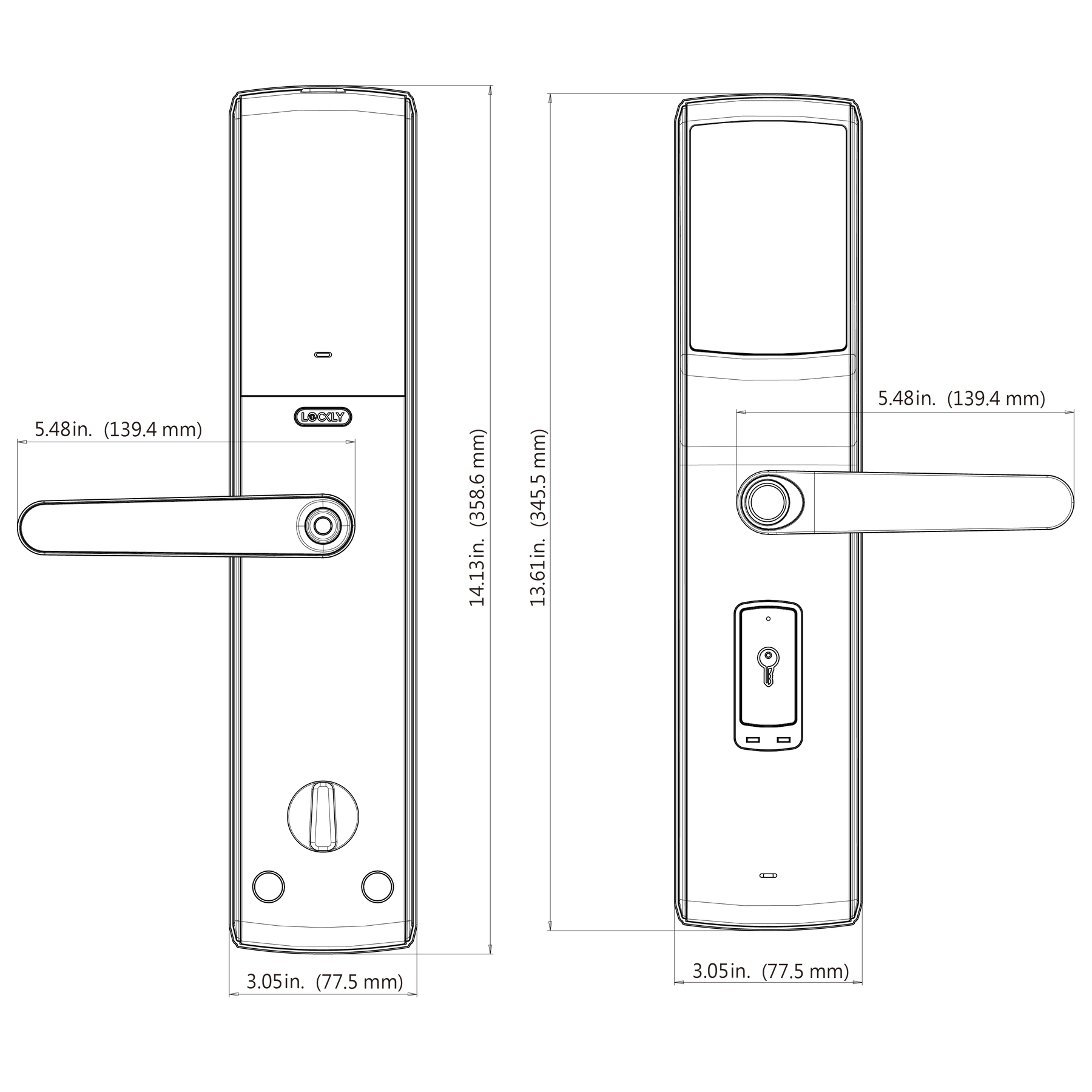 Lockly 智能電子門鎖 Secure Lux (PGD829BF) (灰/古銅)(已包基本安裝) | 打造你的智能家 - LINKO Shop