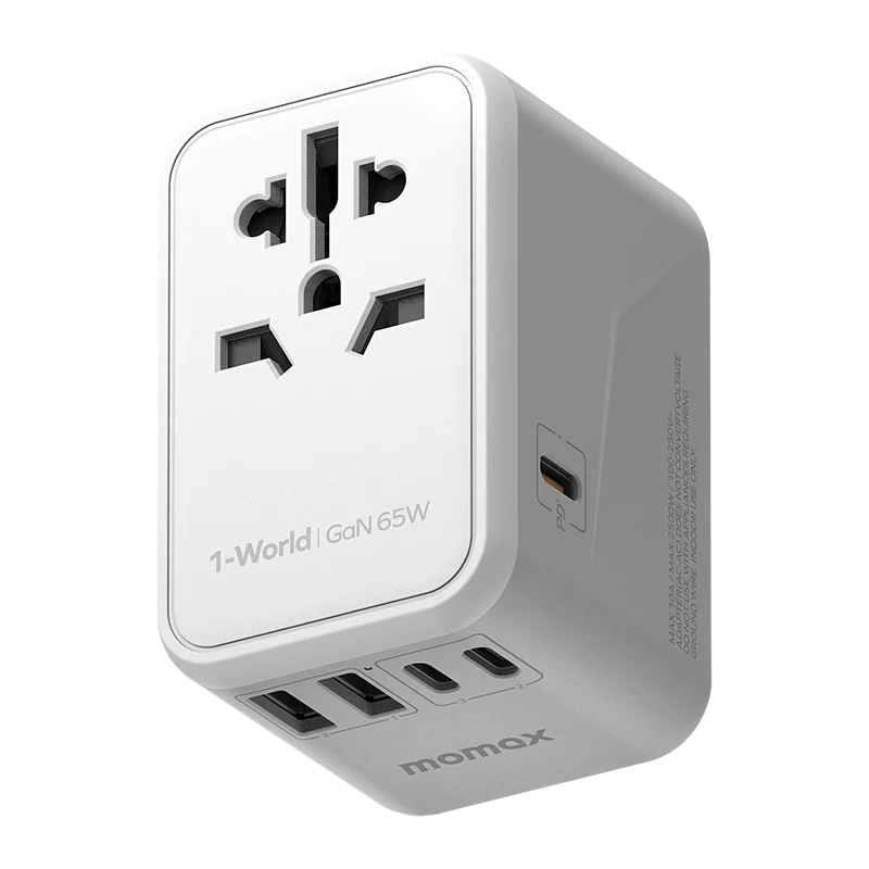 Momax 1-World 65W GaN 方便式旅行插座 UA8 |方便攜帶、穩定安全 - LINKO Shop