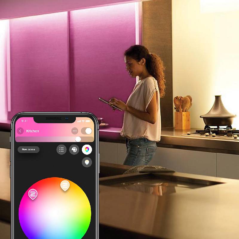 【免安裝】Philips Hue LED 彩光燈帶 2米|藍牙智能燈具 營造燈光氣氛|家居、派對適用 - LINKO Shop