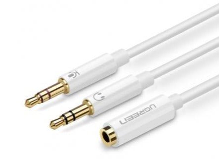 UGREEN 3.5mm音頻電腦耳機麥克風二合一轉接線 - LINKO Shop
