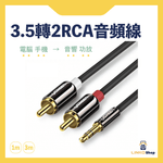 UGREEN 3.5mm一分二轉2RCA紅白雙蓮花頭AUX音頻線(銅殼) - LINKO Shop