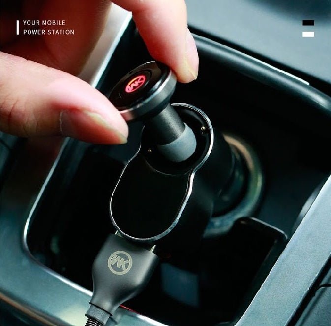 WK Design BS360 車充藍牙耳機連雙充電口 - LINKO Shop