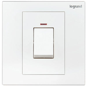 Legrand Galion 逸景 45A 單位雙極開關掣 附設LED燈