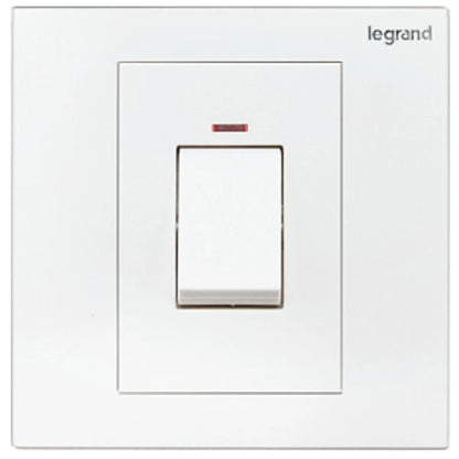 Legrand Galion 逸景 45A 單位雙極開關掣 附設LED燈