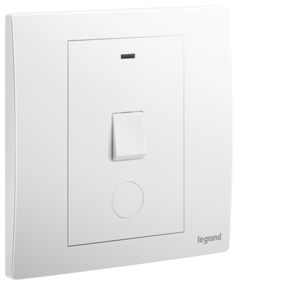 Legrand Mallia Senses 20A 燈曲 連出線孔 陶瓷白