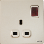 Legrand Mallia Senses 13A 單蘇有掣有燈 香檳金