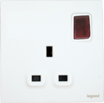 Legrand Mallia Senses 13A 單蘇有掣有燈 陶瓷白
