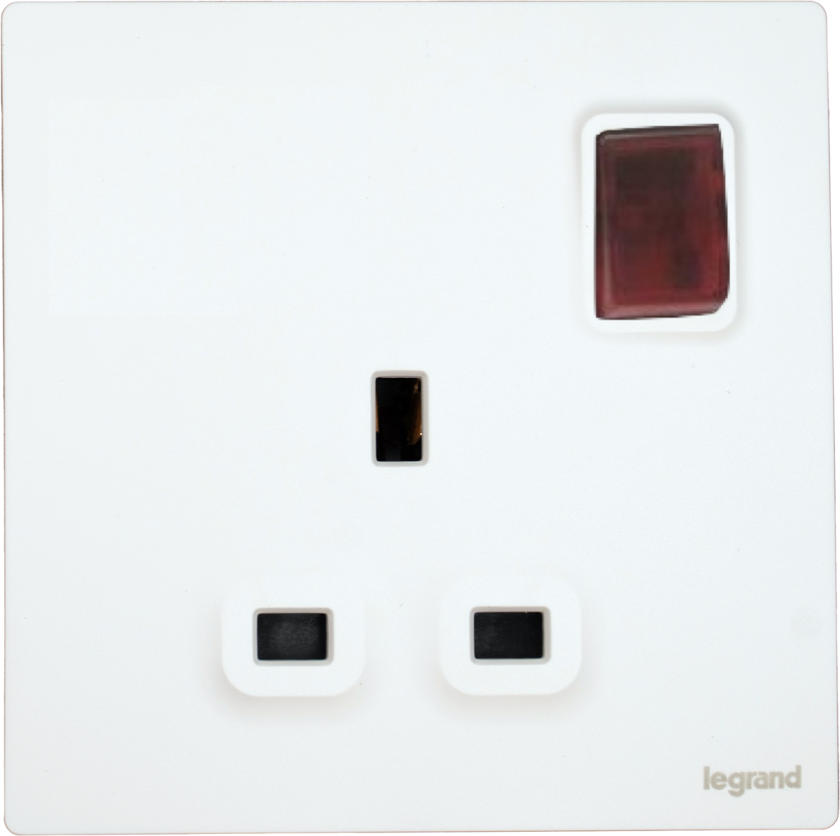 Legrand Mallia Senses 13A 單蘇有掣有燈 陶瓷白