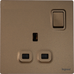 Legrand Mallia Senses 13A 單蘇有掣 深古銅