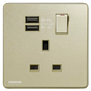 西門子 DELTA®arina 13A 單位單極開關插座(帶USB插座)