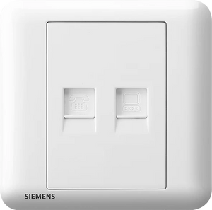 西門子 DELTA®seata 電話插座 RJ11 + 電腦插座 RJ45