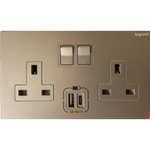 Legrand Galion逸景 兩位13A蘇面帶開關連Type A+C USB 燈光控制 – 圖3 | linko.shop