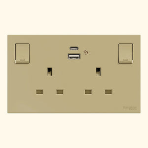 AvatarOn C 13A孖蘇有掣連Type A+C USB 插座