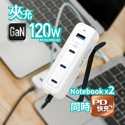 M2K GaN120W『 夾充 』【旅行版】- 夾枱迷你快速充電器 (3C1A)