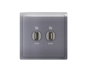 兩位2.1A USB充電插座