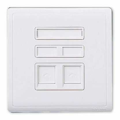 兩位RJ11電話及RJ45 5e類數據插座, Keystone面板備防塵活門
