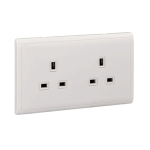 Pieno 13A 兩位連保護門插座