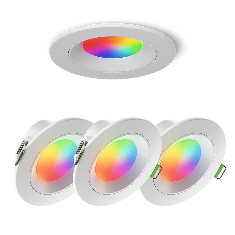 Nanoleaf Matter 3吋 6W 智慧天花筒燈 四燈套裝 兼容Matter 多色變換