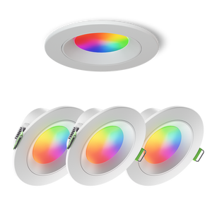 Nanoleaf Matter 3吋 6W 智慧天花筒燈 四燈套裝 兼容Matter 多色變換