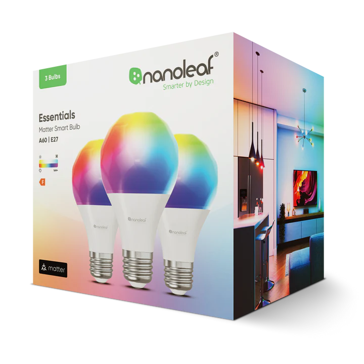 Nanoleaf Essentials 智能燈泡 3入 E27 球泡 兼容Matter 多色