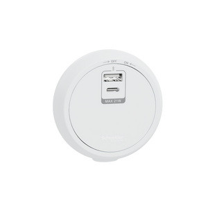 Easy series, USB socket, type A+C, 21W, grey 明裝式電力路軌USB插頭