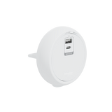 Easy series, USB socket, type A+C, 21W, grey surface-mounted power rail USB plug