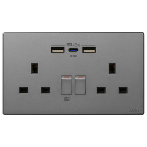 MIIK – GaN45W Type-C/USB 電制插座 (孖蘇)