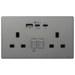 MIIK – GaN68W Type-C/USB 電制插座 (孖蘇)