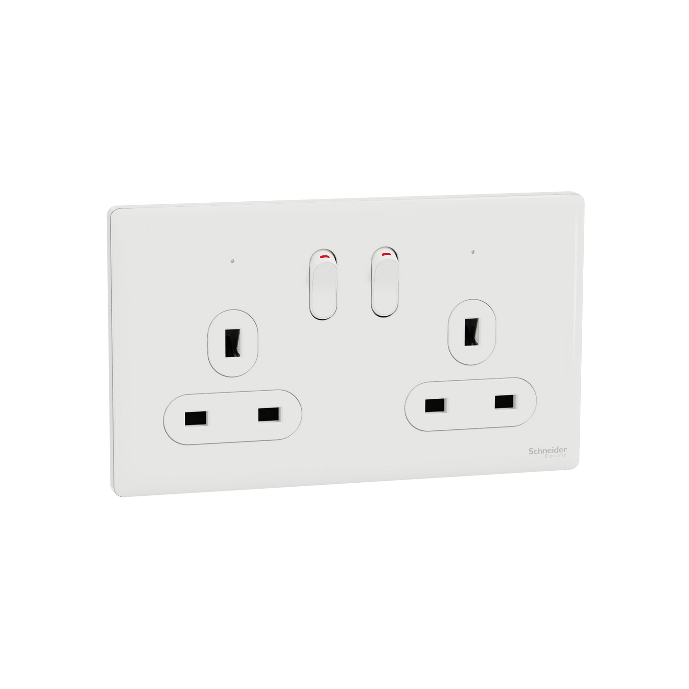 施耐德 Unica X 13A 兩位連保護門有掣雙極插座連LED指示燈