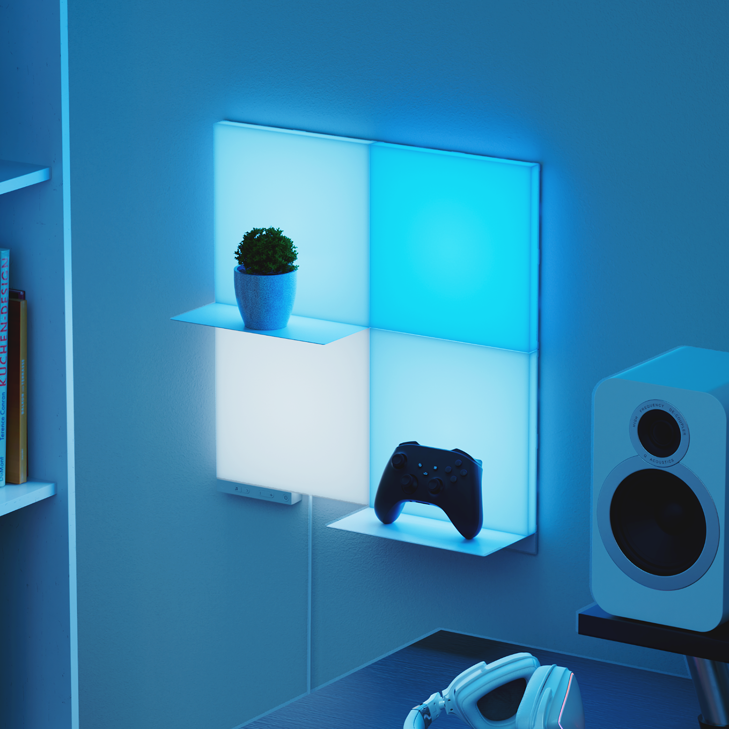 Nanoleaf Blocks 大正方形擴充套件 兩塊 組合 照明