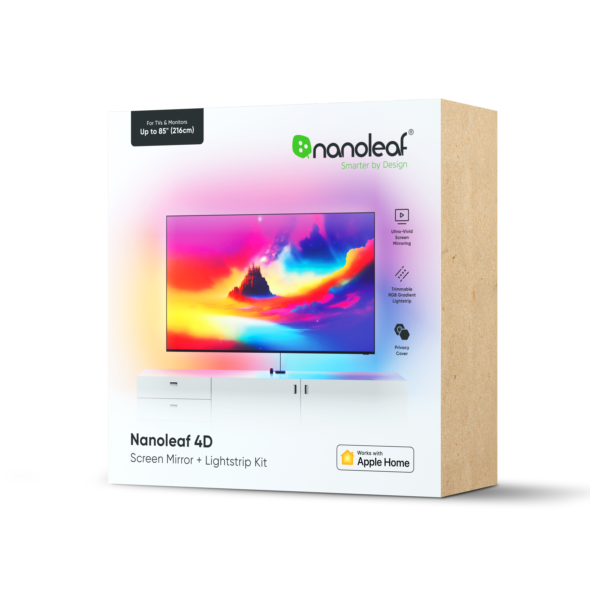 Nanoleaf 4D 超沉浸式螢幕鏡像 可裁剪光條 套件 65吋至85吋 適用電視與顯示器 家庭娛樂