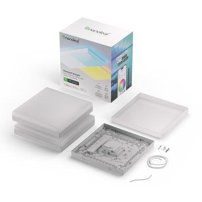 Nanoleaf Skylight 智能嵌入式天窗 三塊組 全屋光影 合作照明 方案 創意設計