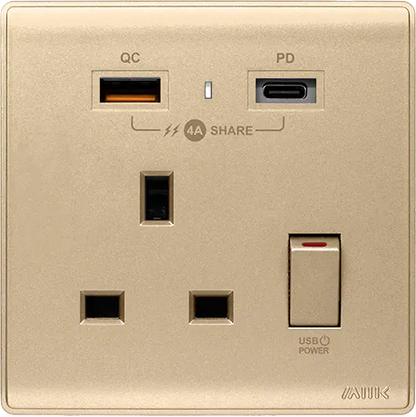 M2K PDQC 20W Type C USB 快速充電單蘇牆身插座