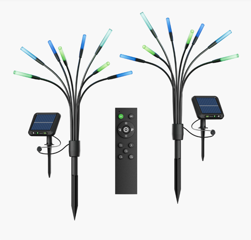 Nanoleaf 多彩太陽能庭院燈 2 件套 防水LED 智能 戶外 照明