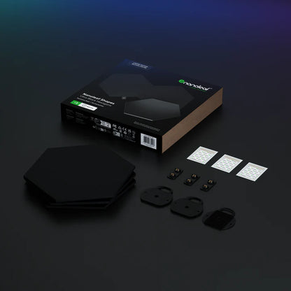 Nanoleaf 限量版 超級黑色 六角形 智慧燈板 擴充套裝 3塊組 居家裝飾