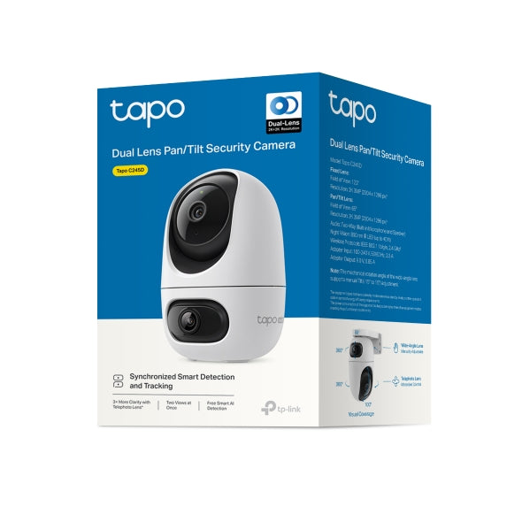 TP-Link Tapo C245D 2K 3MP 雙鏡頭旋轉式家居攝影機