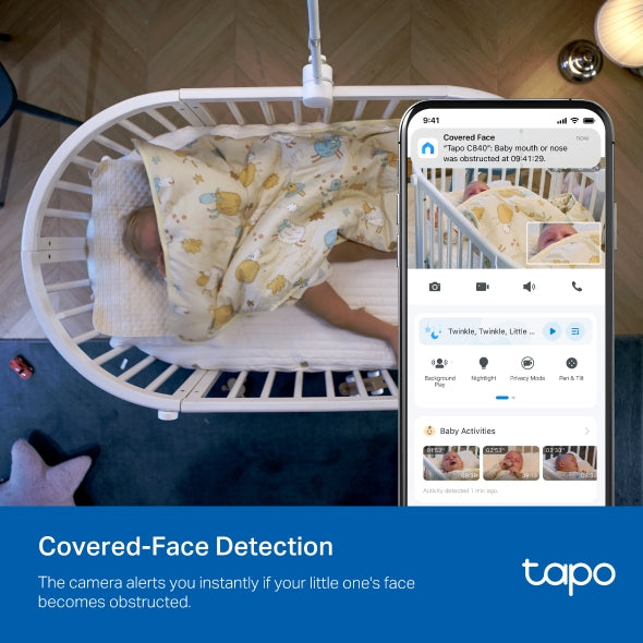TP-Link Tapo C840 雙鏡頭400萬像素旋轉式AI智能嬰兒攝影機