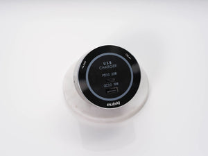 Eubiq – USB雙位適配器輸出埠（USB-A+C雙位插座）黑/銀