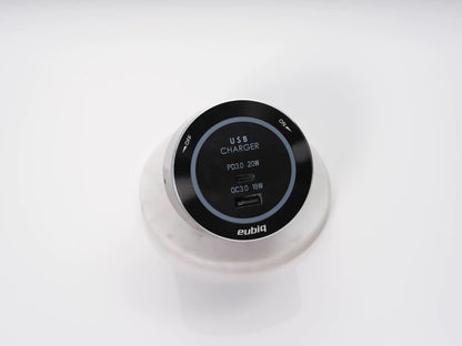 Eubiq – USB雙位適配器輸出埠（USB-A+C雙位插座）黑/銀