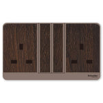 AvatarOn奐尚 13A 單位／兩位連保護門插座（白／玫瑰金／灰／胡桃木）｜ 請先查詢現貨 - LINKO Shop