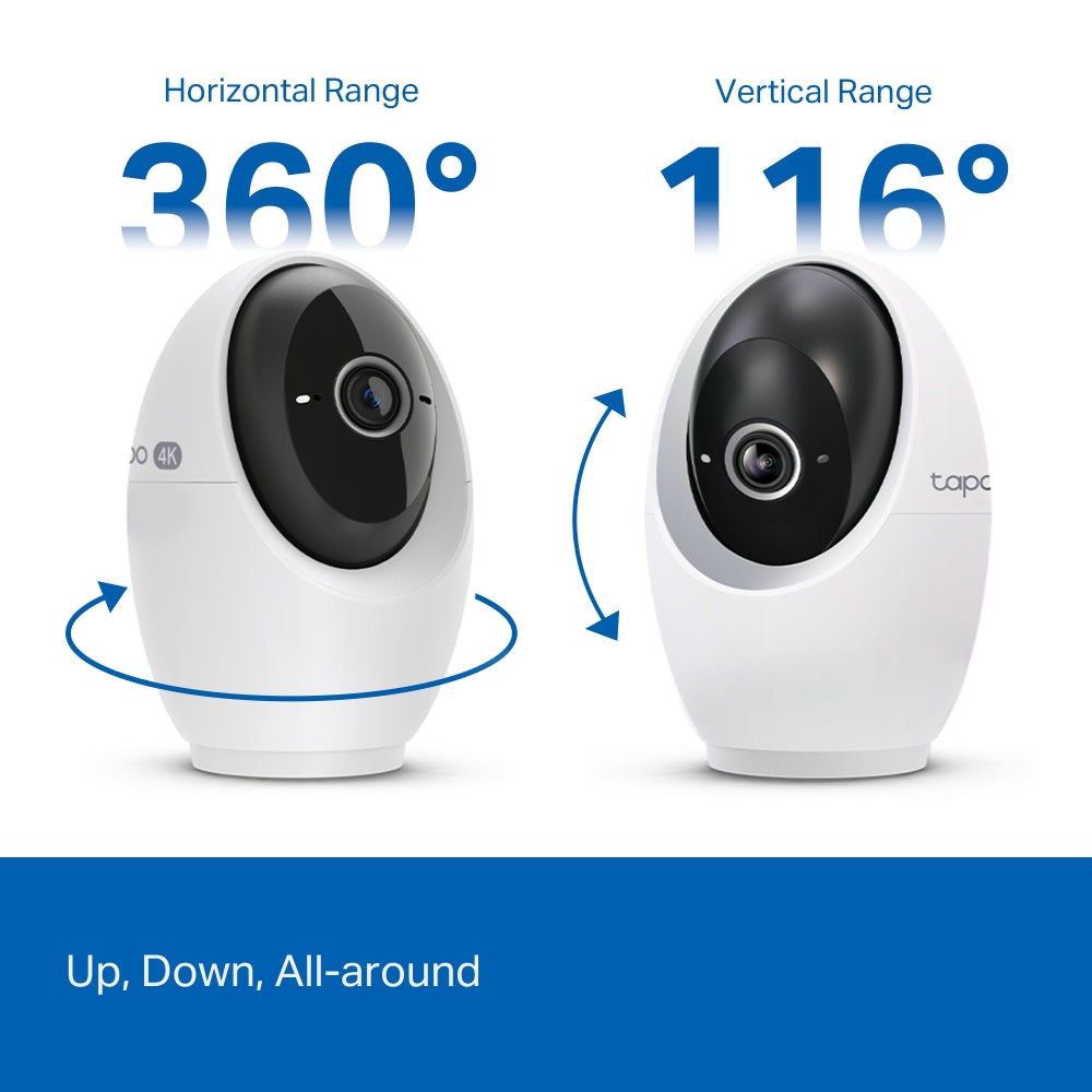 Tapo C260 4K 8MP 旋轉式 AI 家庭防護 Wi-Fi 網路攝影機