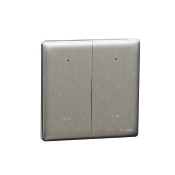 施耐德 Unica X 20A 兩位雙極開關掣連LED指示燈