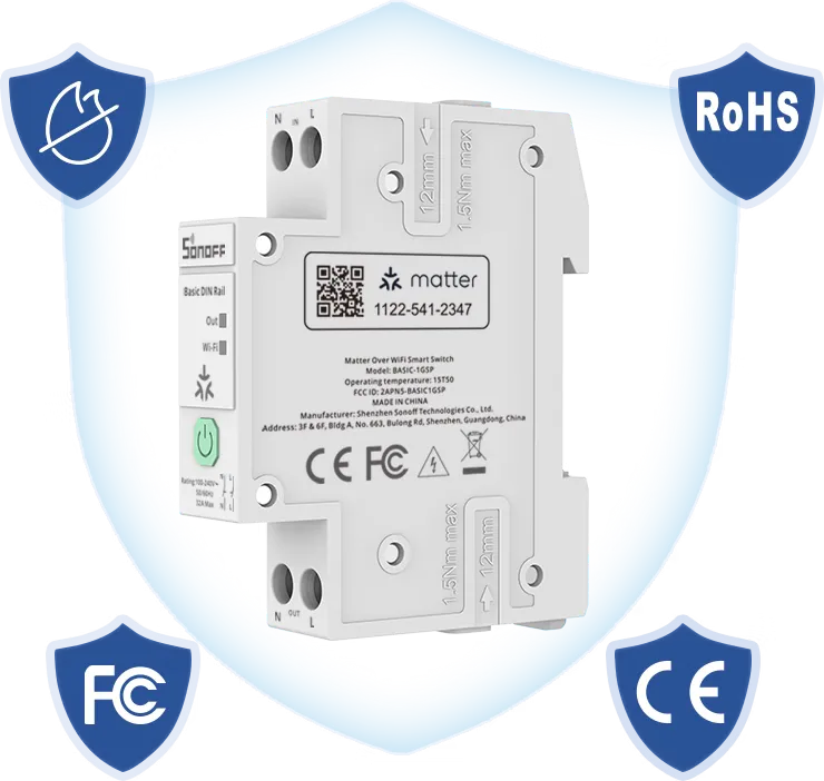 SONOFF Basic 導軌式 Matter WiFi 智慧開關 BASIC-1GSP