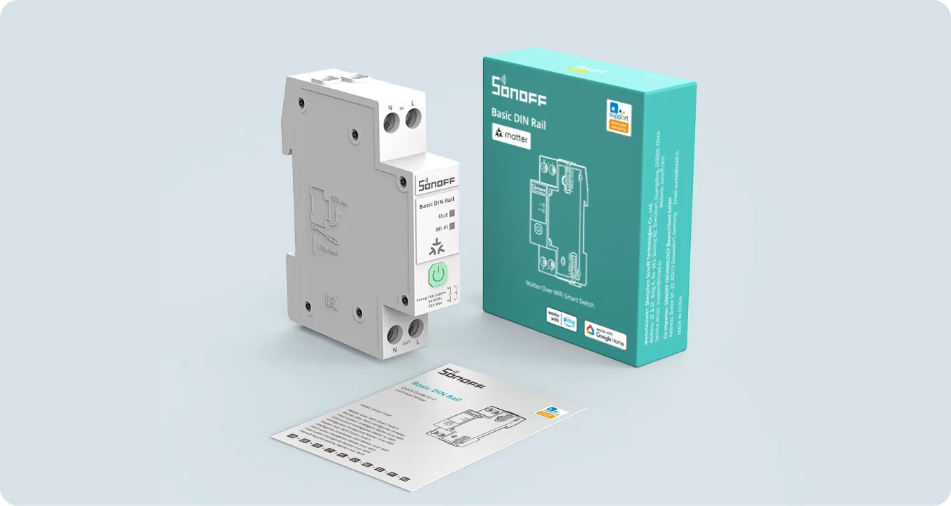 SONOFF Basic 導軌式 Matter WiFi 智慧開關 BASIC-1GSP