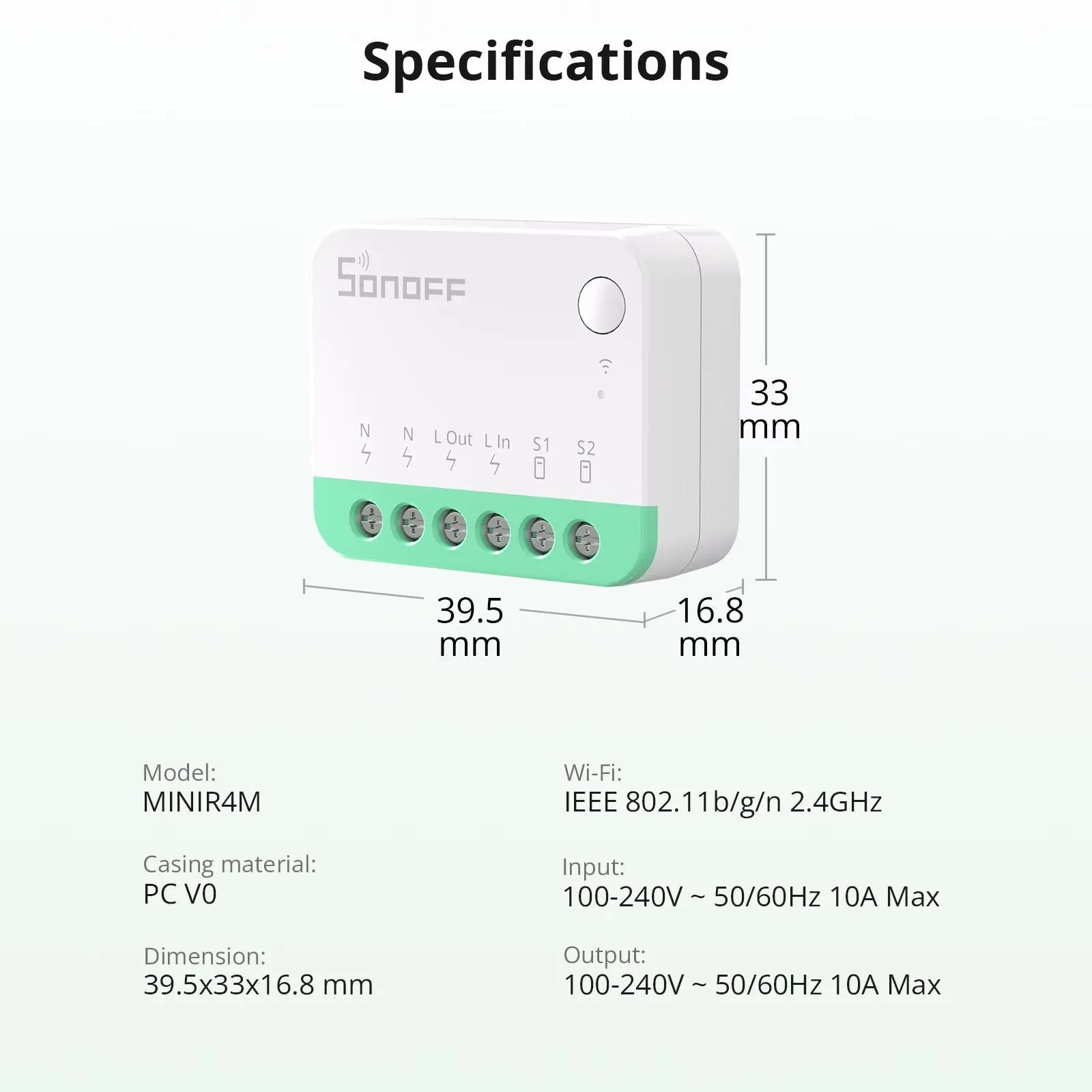 SONOFF MINI Extreme Wi-Fi 智慧開關 MINIR4M